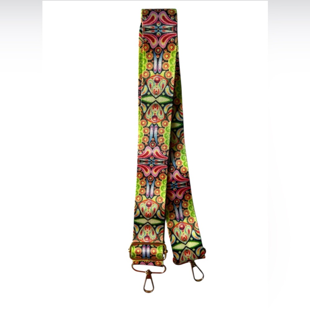 Boho Multi Color Nylon Replacement  Bag Afjustable Guitar Strap 2”